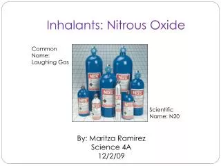 Inhalants: Nitrous Oxide