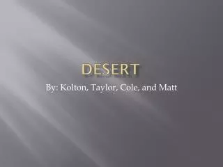 desert