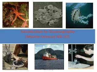 Introduction to Oceanography (Marine Science) MS 101