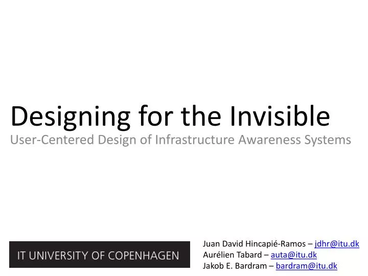 designing for the invisible