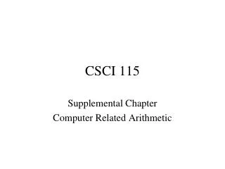 CSCI 115