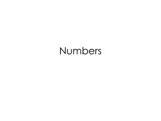 Numbers