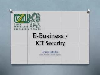 E-Business / ICT Security