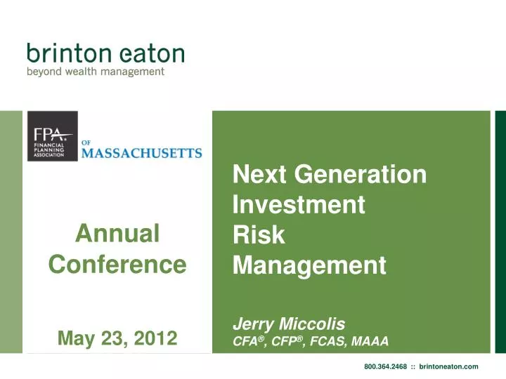 next generation investment risk management