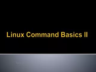Linux Command Basics II