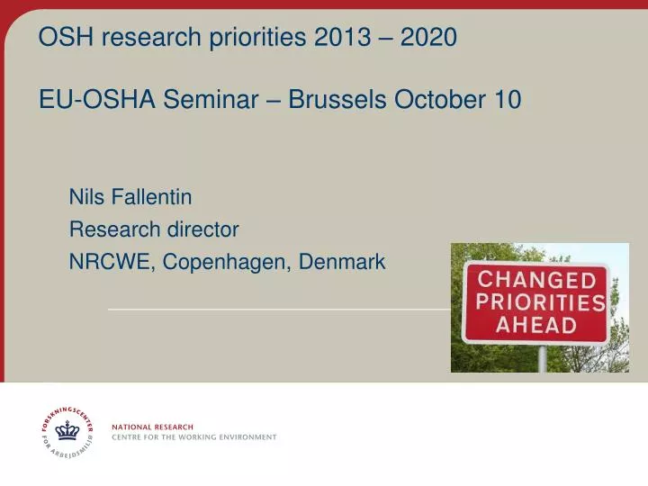 osh research priorities 2013 2020 eu osha seminar brussels october 10
