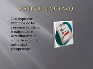 articulo octavo