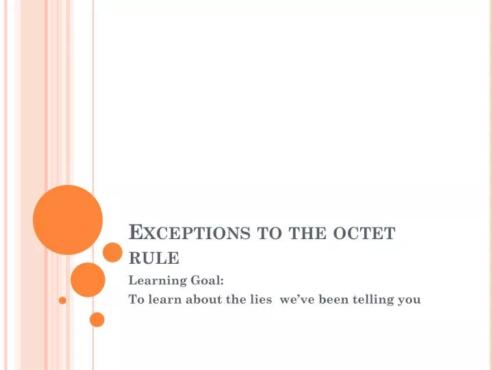 exceptions to the octet rule