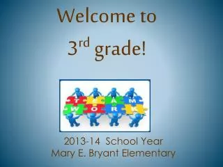 Welcome to 3 rd grade!