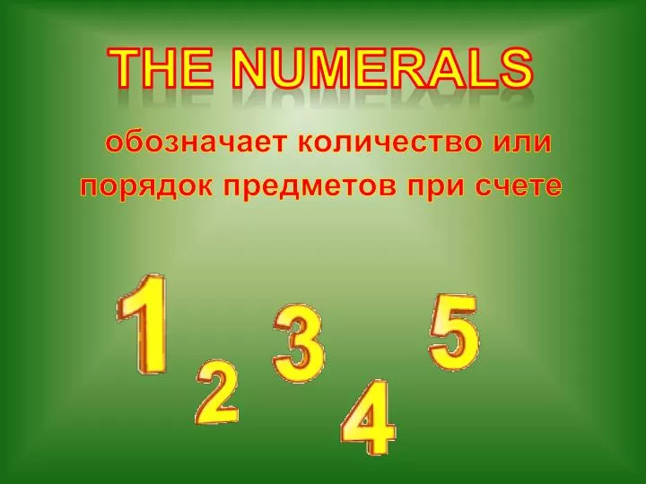 the numerals