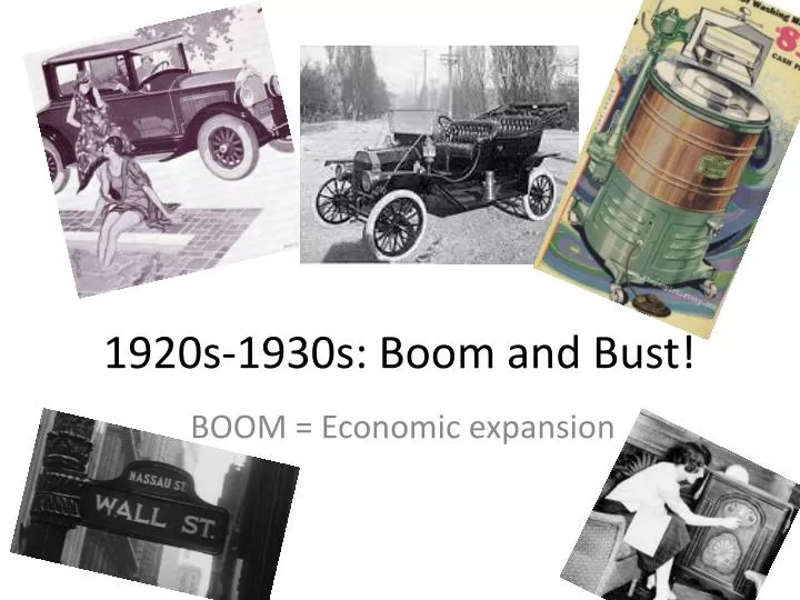 1920s 1930s boom and bust