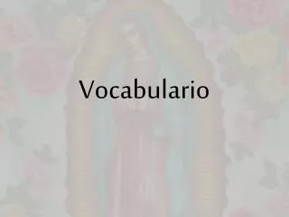 Vocabulario