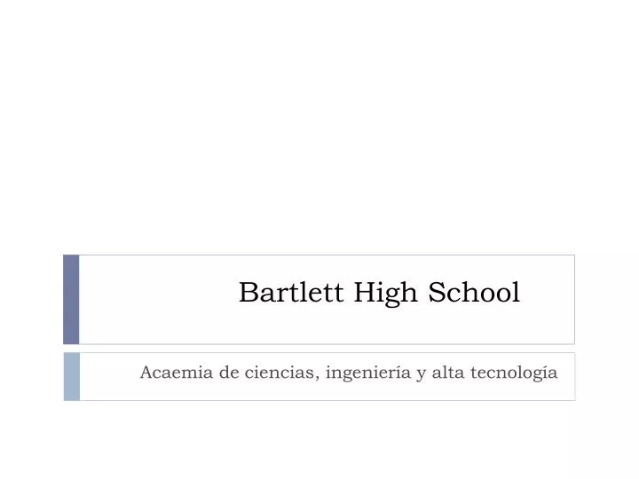 bartlett high school