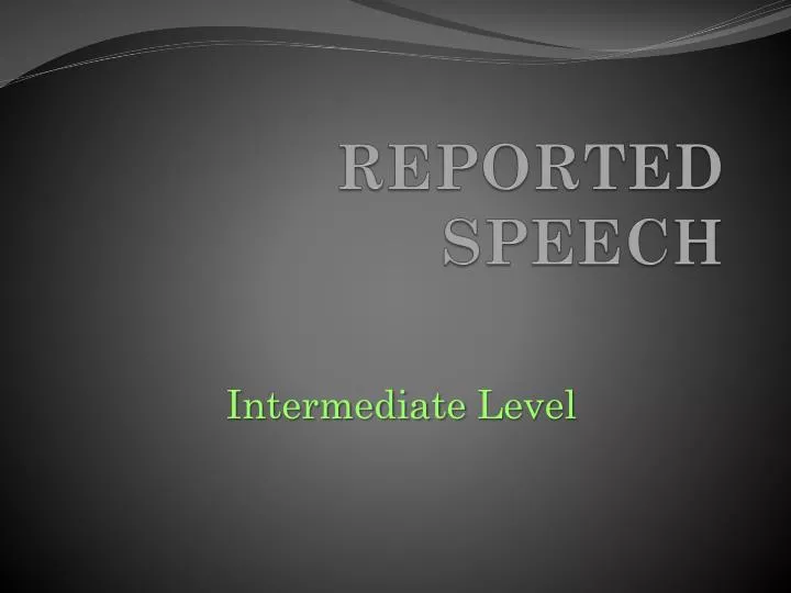 reported speech