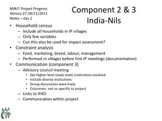 Component 2 &amp; 3 India-Nils
