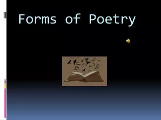 Forms of Poetry