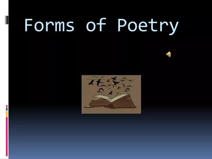 forms of poetry