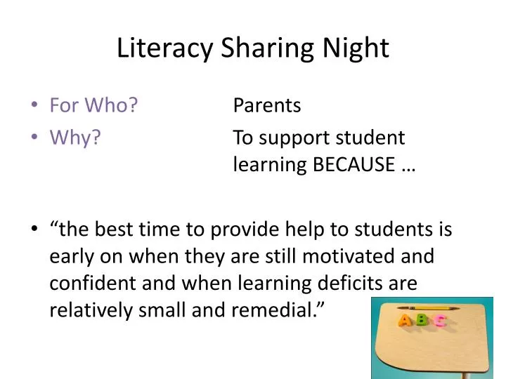 literacy sharing night