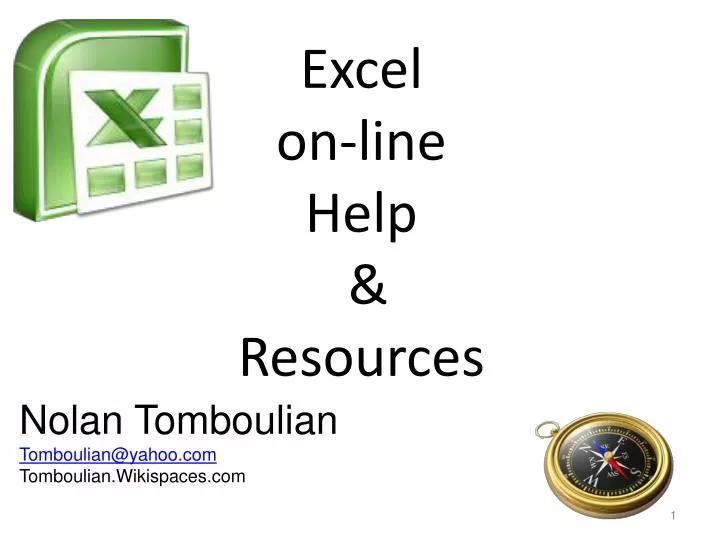 excel on line help resources