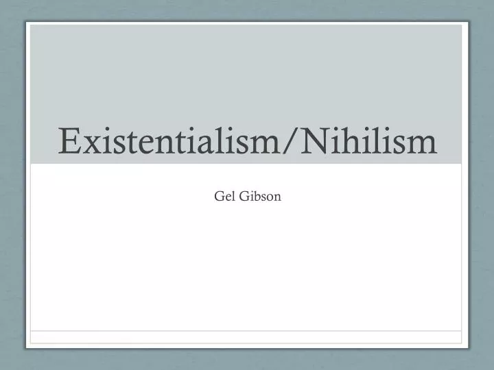 existentialism nihilism