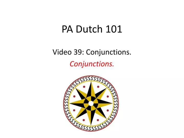 pa dutch 101