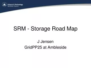 SRM - Storage Road Map