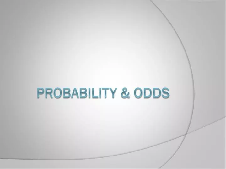 probability odds