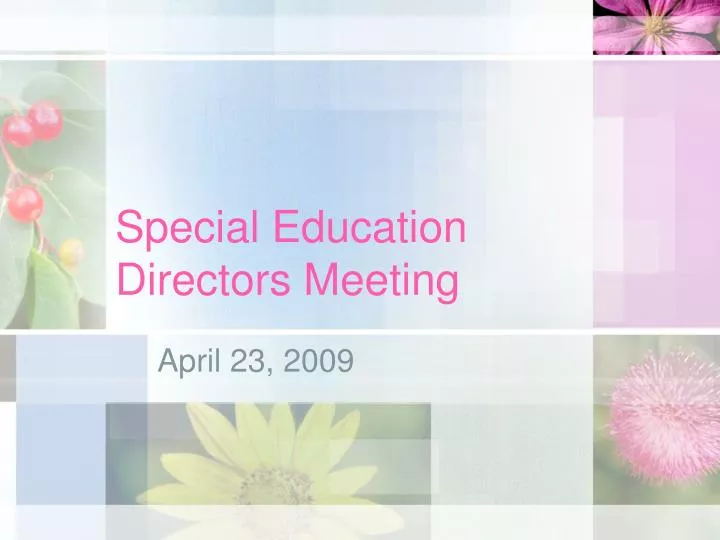 special education directors meeting
