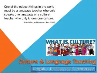 Culture &amp; Language Teaching