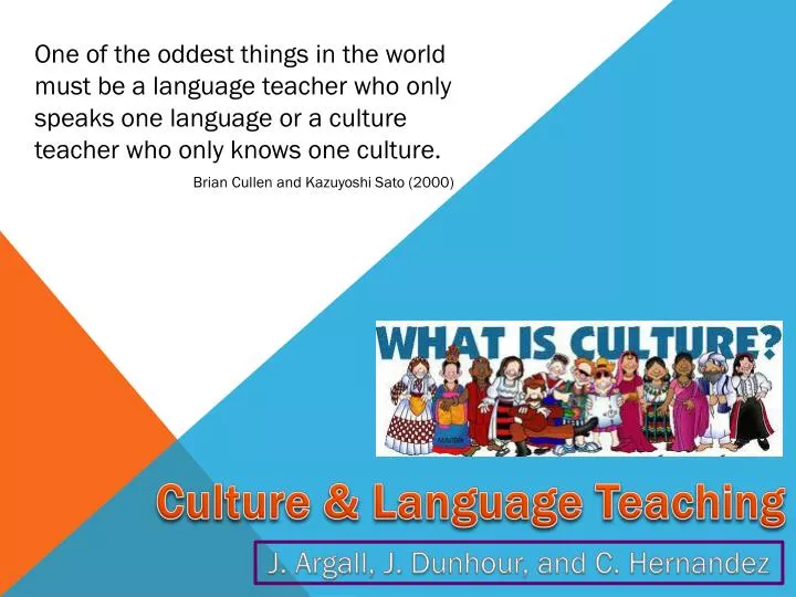 culture language teaching