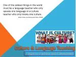 Culture &amp; Language Teaching - slide 1