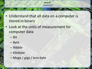 Binary! Objectives