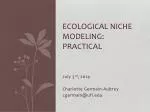 Ecological Niche Modeling : practical - slide 1