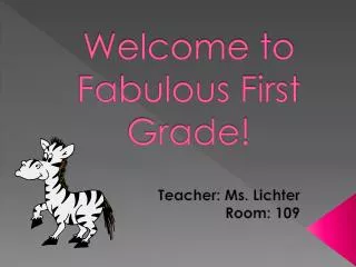 Welcome to Fabulous First Grade!