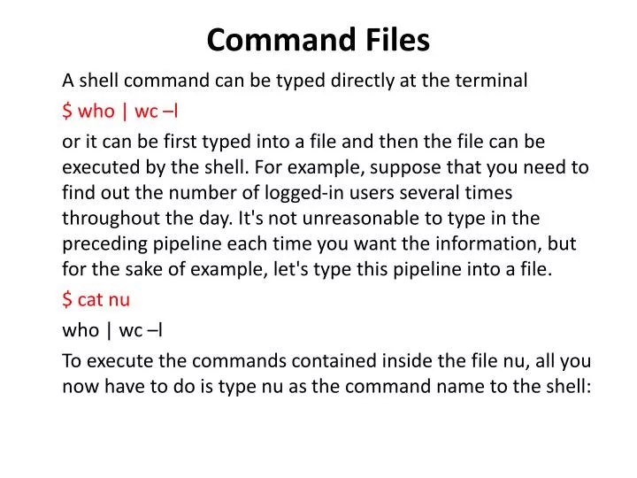 command files
