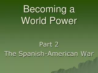 becoming a world power