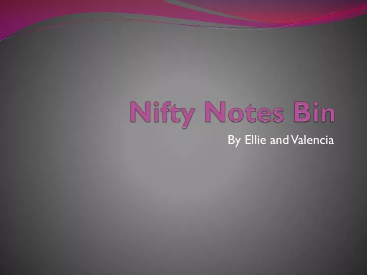 nifty notes bin