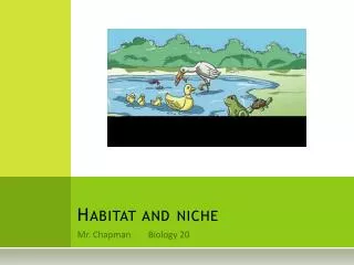 Habitat and niche