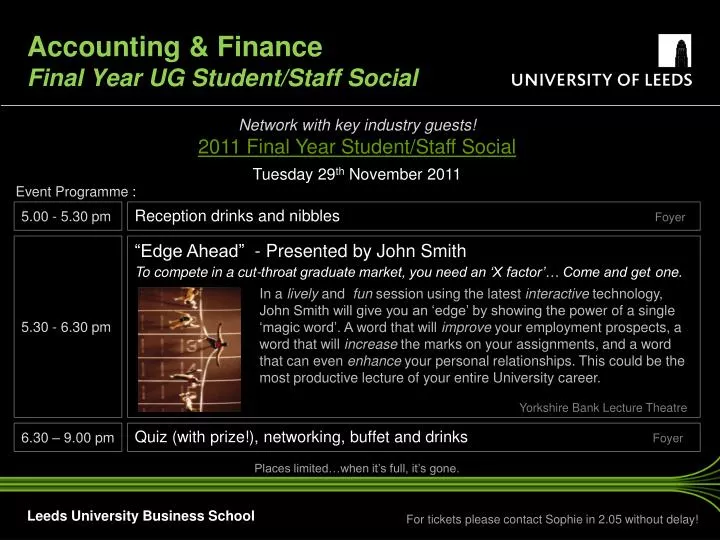 accounting finance final year ug student staff social