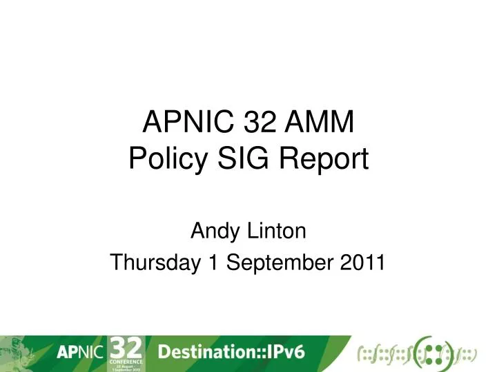 apnic 32 amm policy sig report