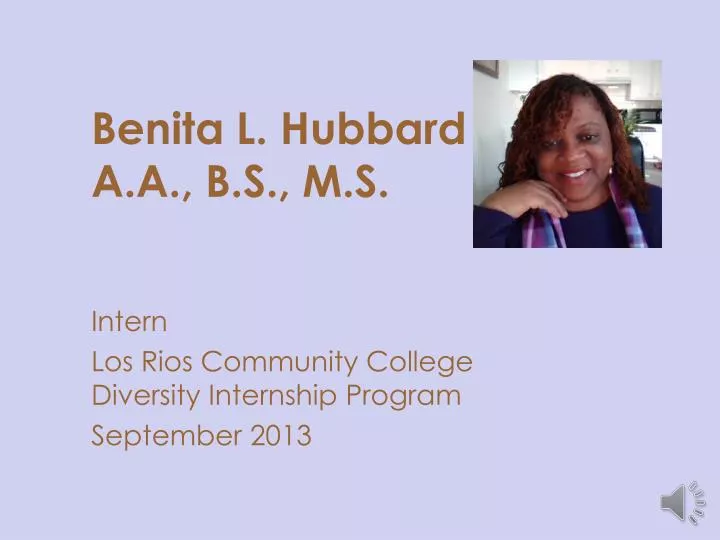 benita l hubbard a a b s m s