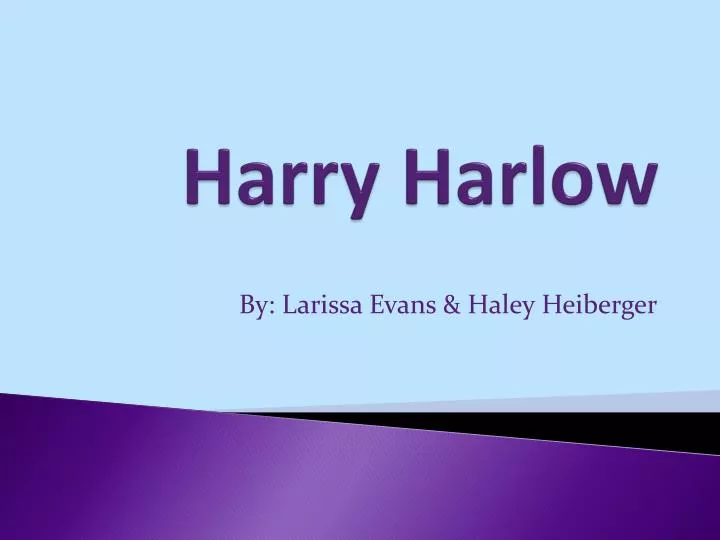 harry harlow