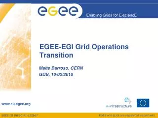 EGEE-EGI Grid Operations Transition