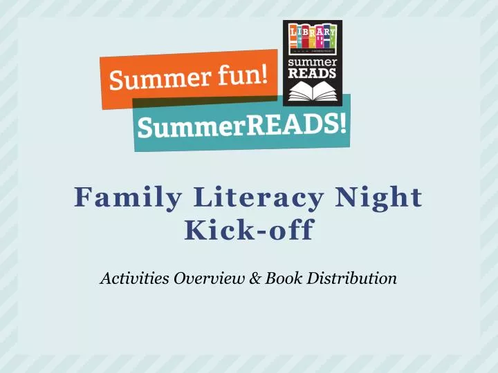 family literacy night kick off