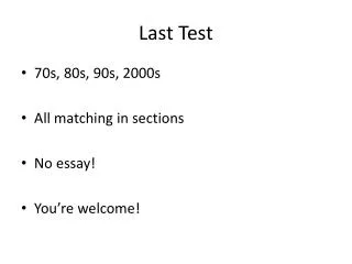 last test
