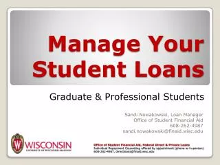 Manage Your Student Loans