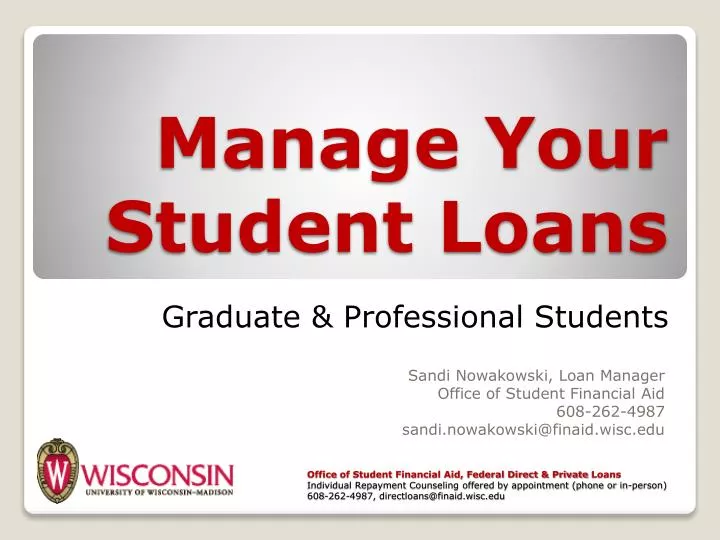manage your student loans