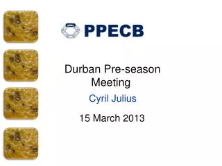 Durban Pre-season Meeting Cyril Julius