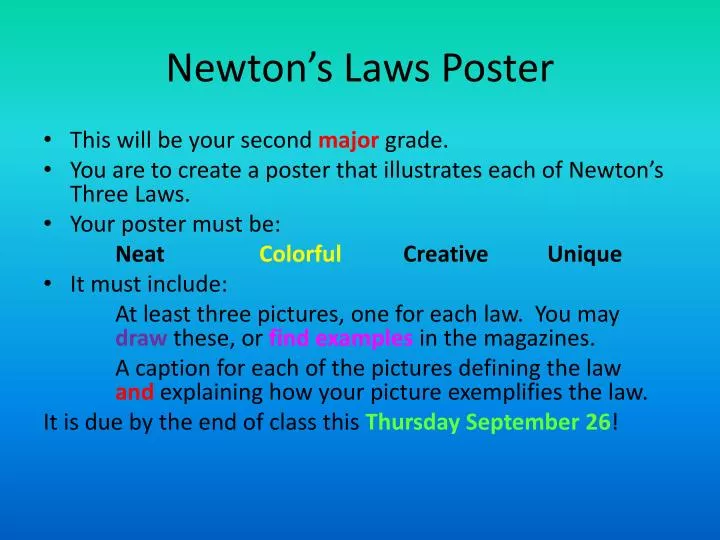 newton s laws poster