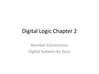 Digital Logic Chapter 2